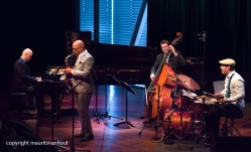 Amsterdam, 25 mei 2017. Trio Vein trad op in het Bimhuis in Amsterdam. Foto: Trio Vein met speciale gast Greg Osby